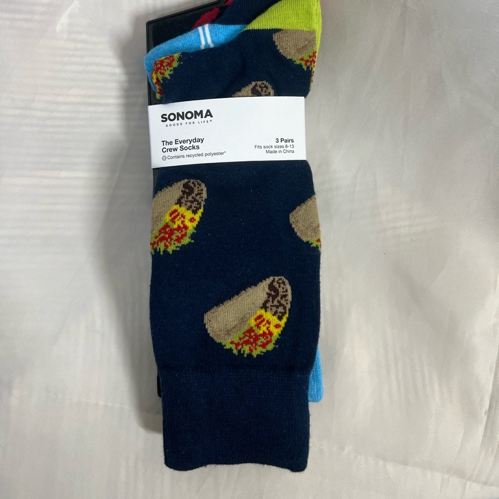 Men’s  size 8-13 socks by Sonoma 3 pair crew